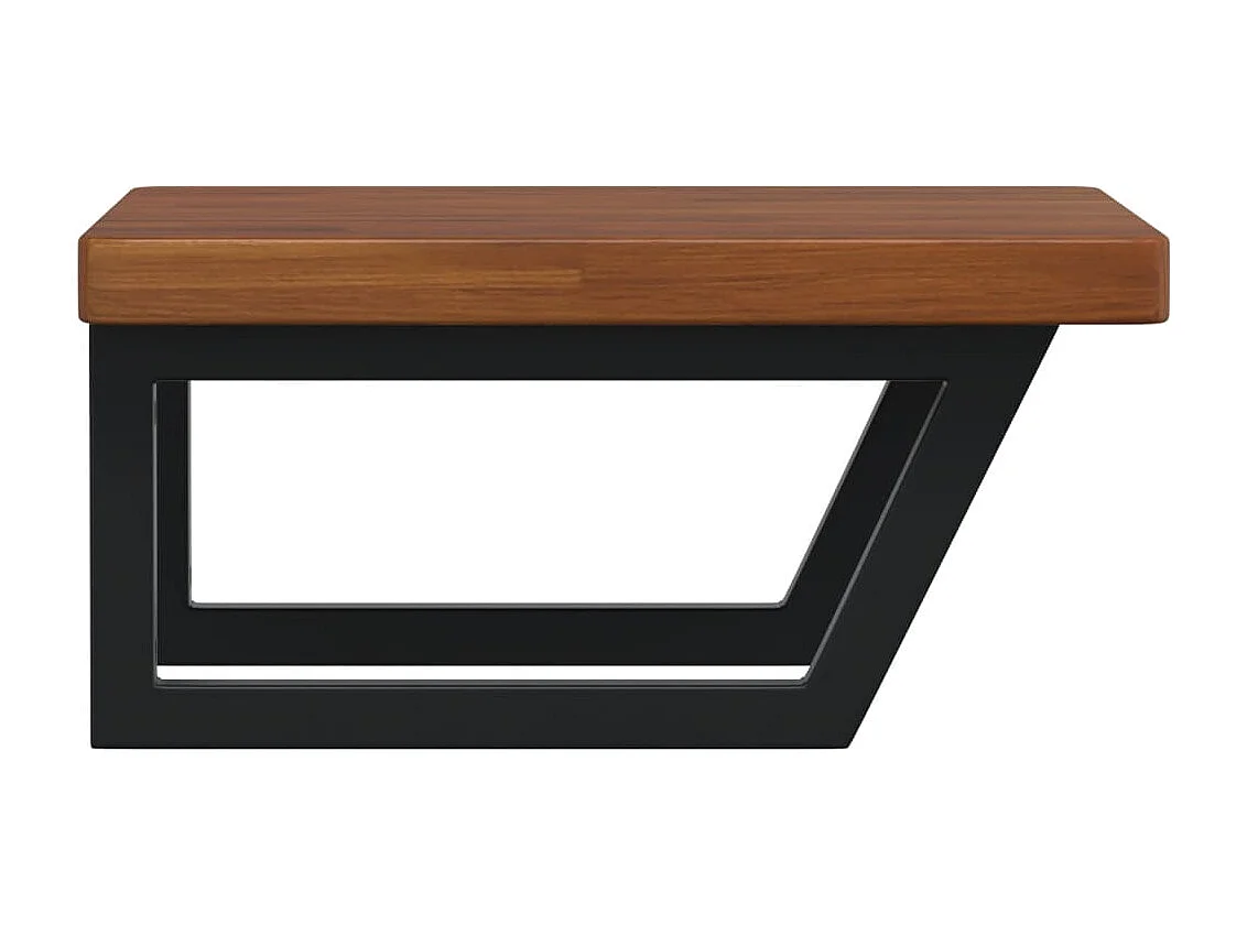 Badkamer wandschap staal en massief eikenhout