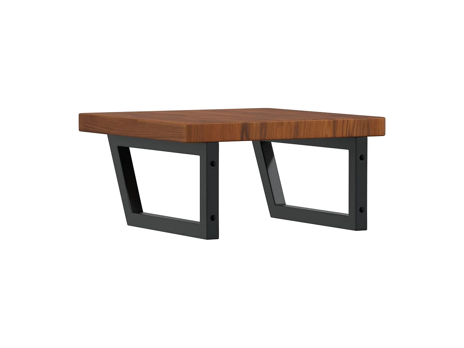 Étagère de vasque murale acier et bois de chêne massif