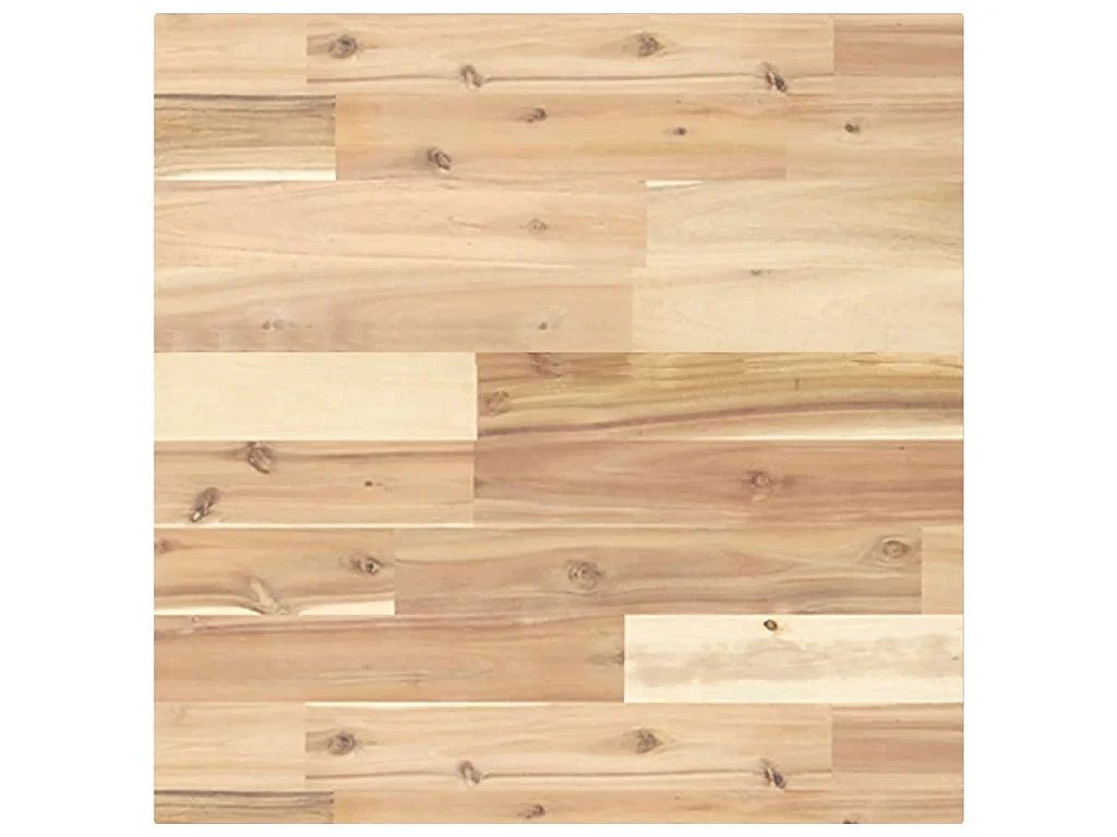 Étagère de vasque murale acier et bois massif d'acacia