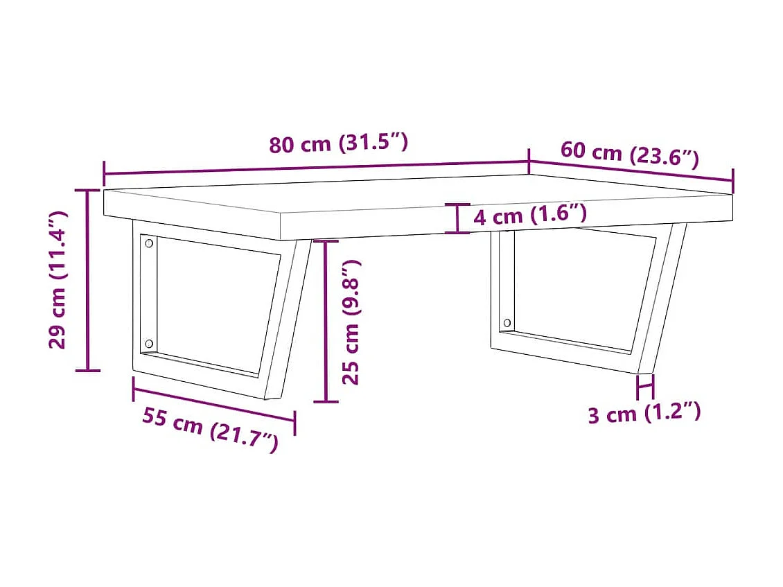 Badkamer wandschap staal en massief acaciahout