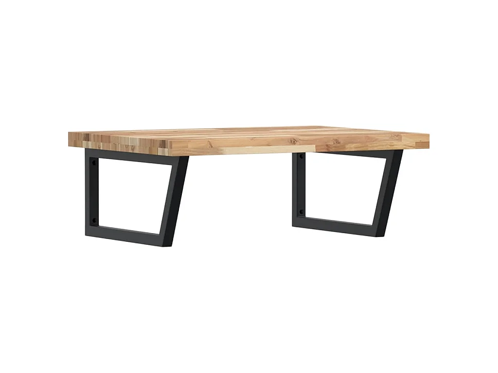 Waschbeckenregal Wandmontage Stahl und Akazienholz