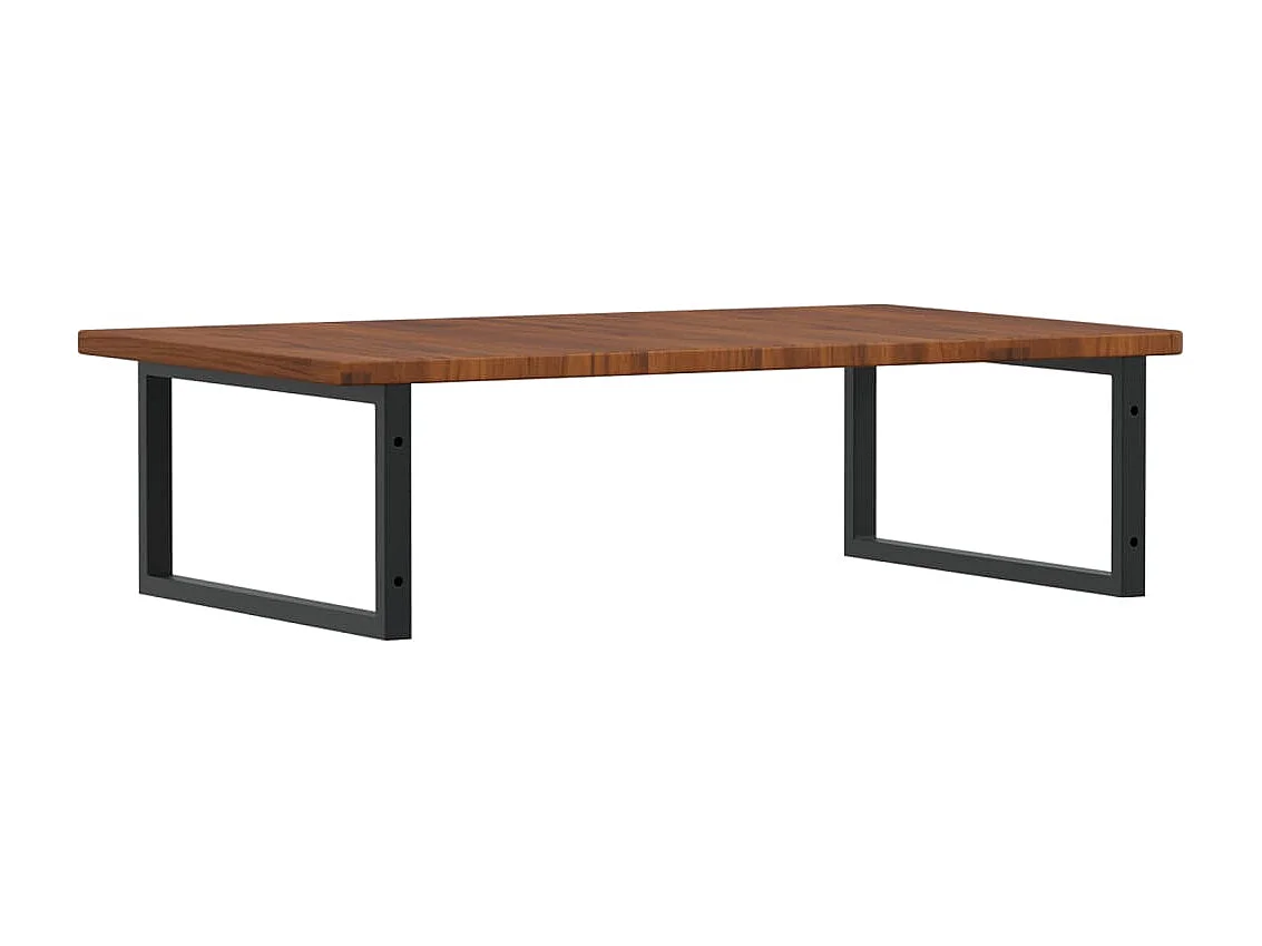 Étagère de vasque murale acier et bois de chêne massif