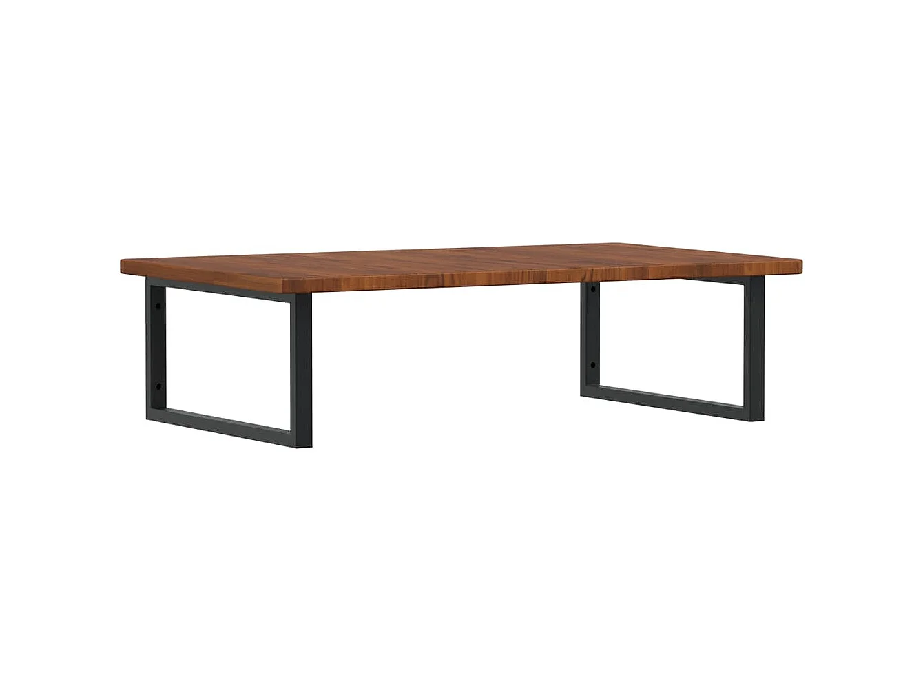 Étagère de vasque murale acier et bois de chêne massif