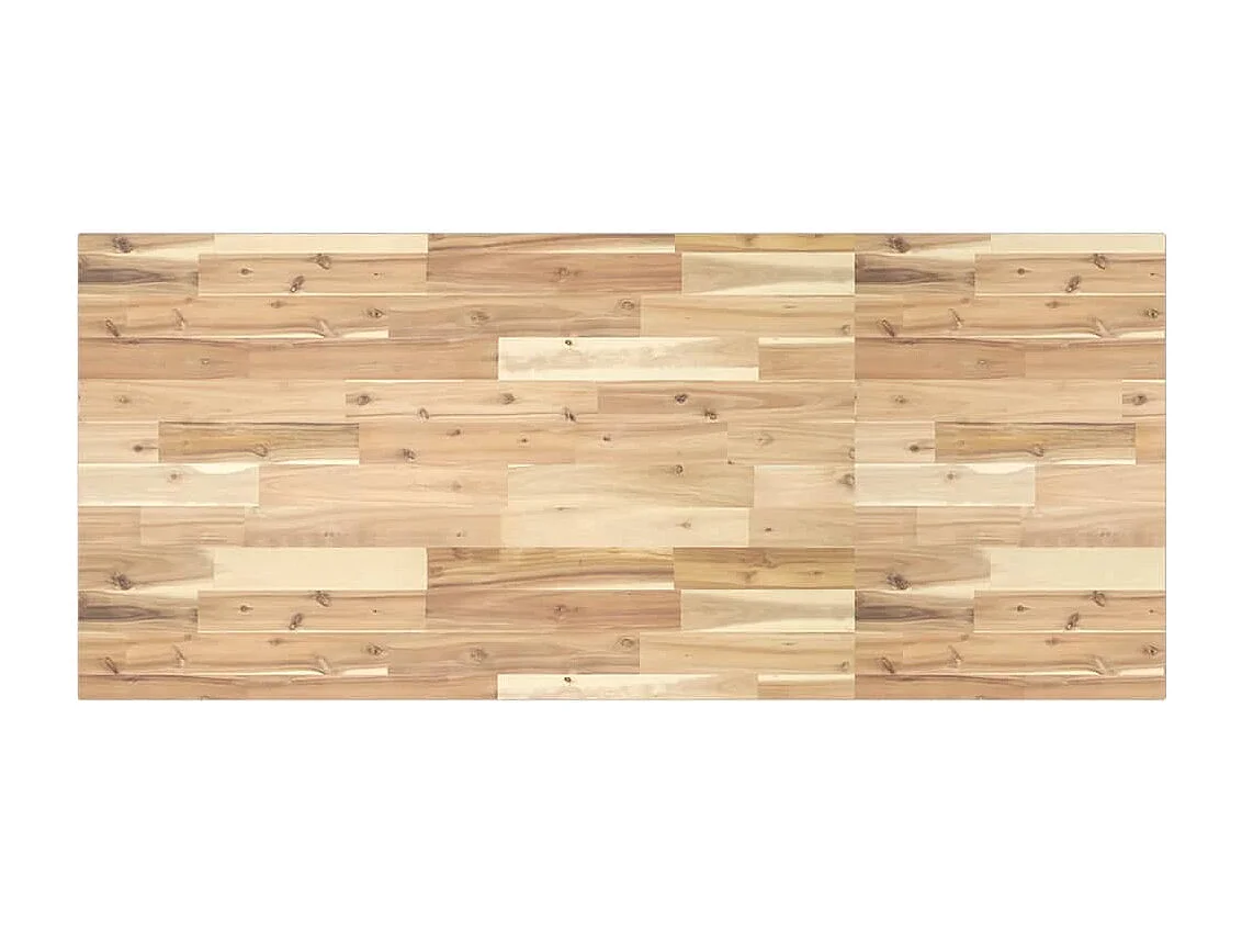 Étagère de vasque murale acier et bois massif d'acacia