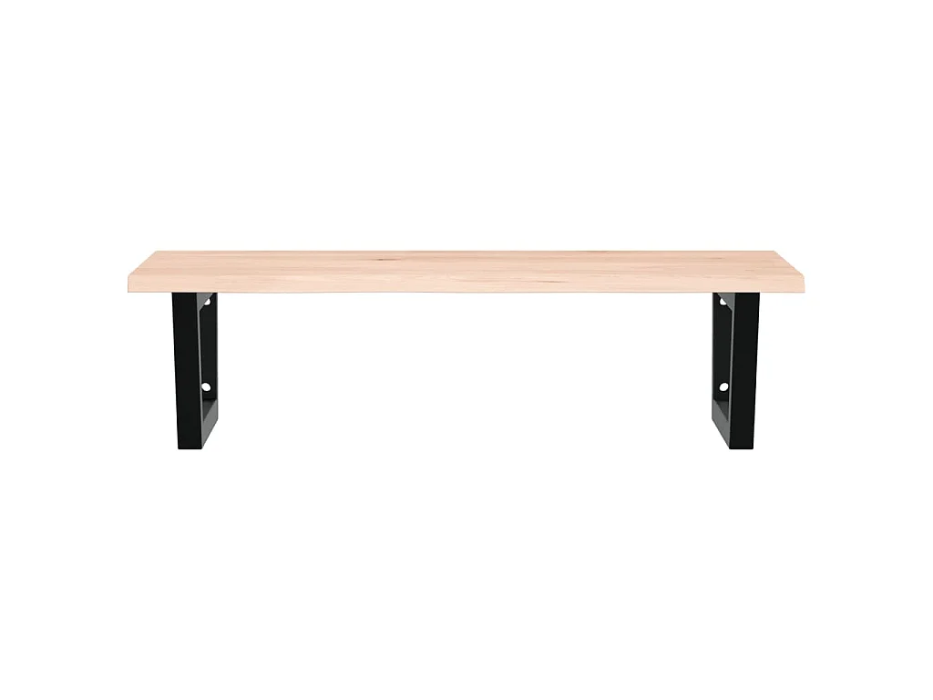 Badkamer wandschap staal en massief eikenhout
