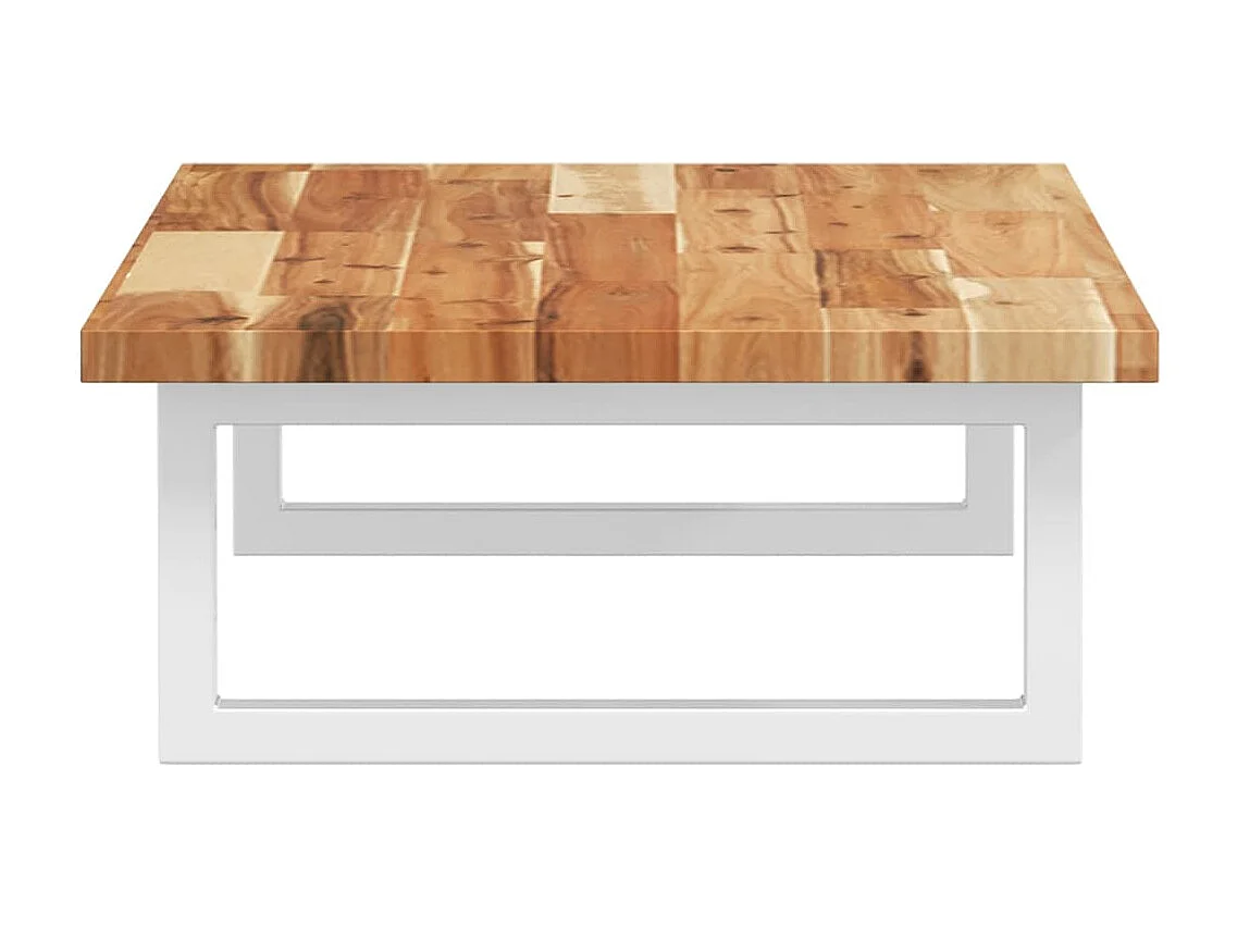 Waschbeckenregal Wandmontage Stahl und Akazienholz