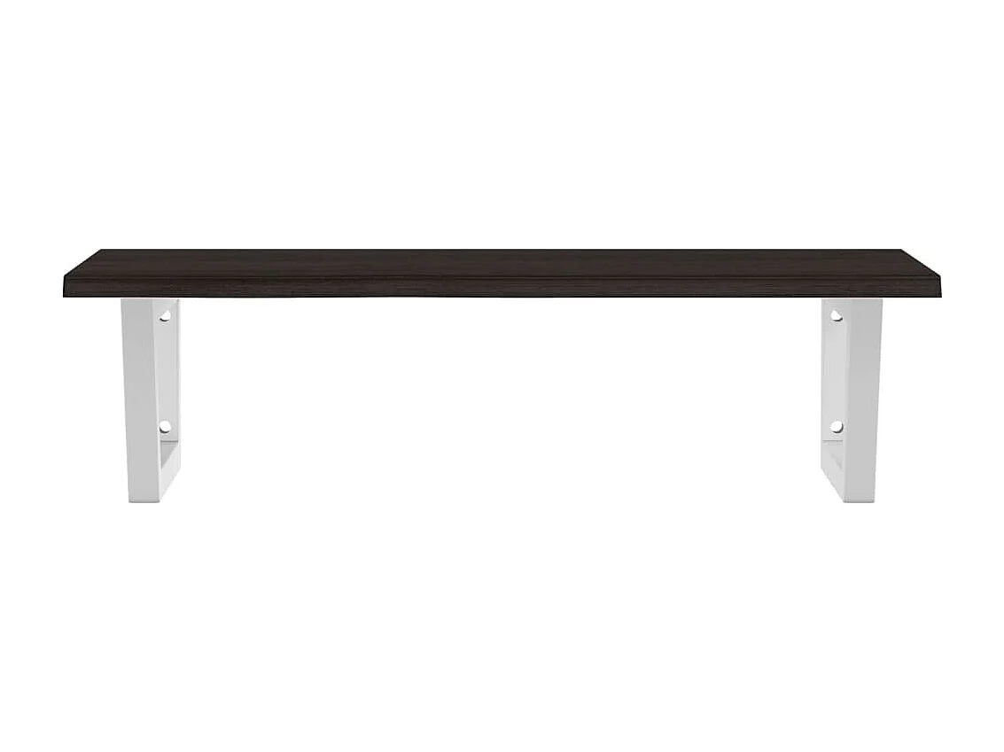 Badkamer wandschap staal en massief eikenhout