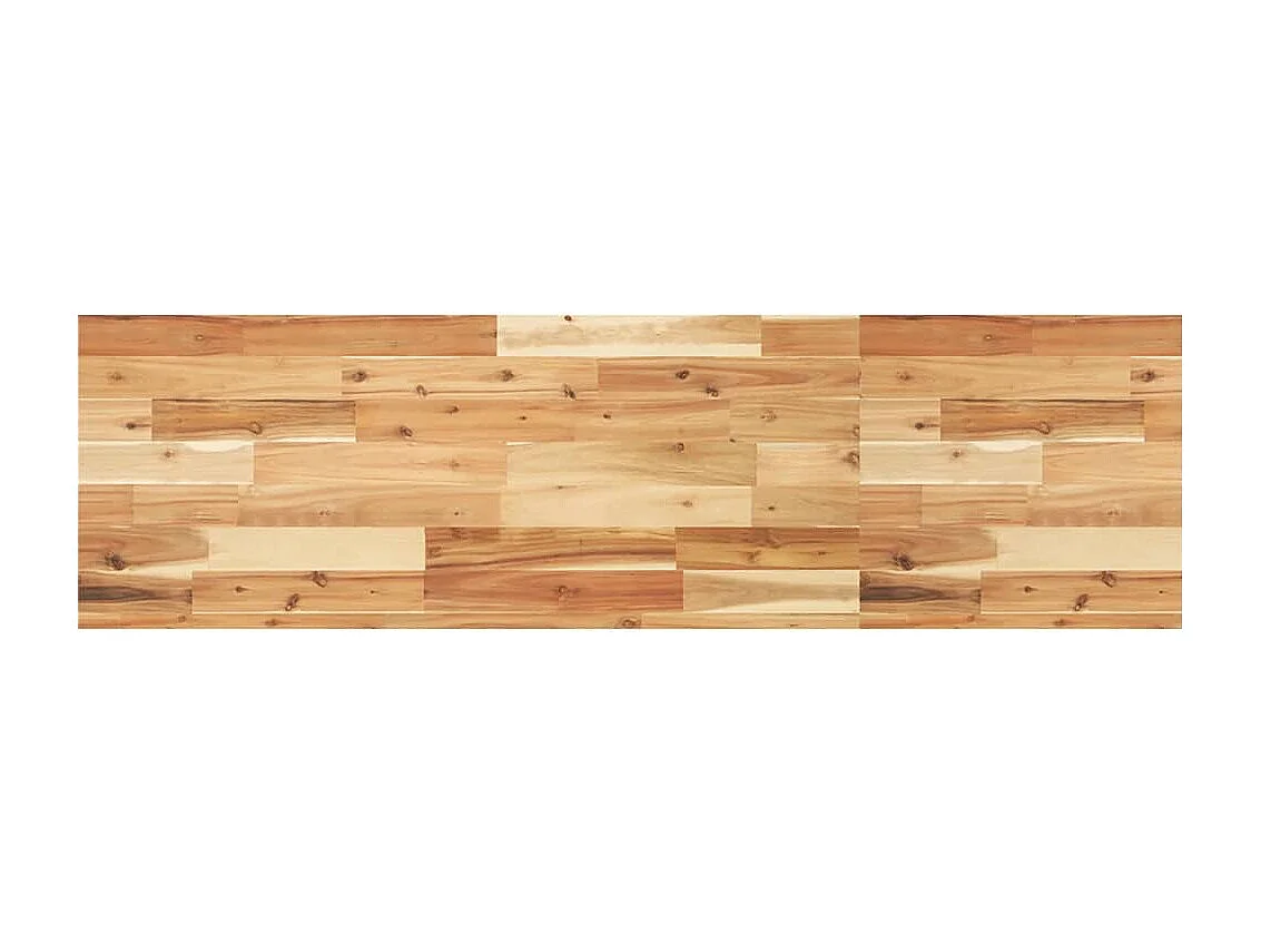 Estante de lavabo de pared acero y madera maciza de acacia