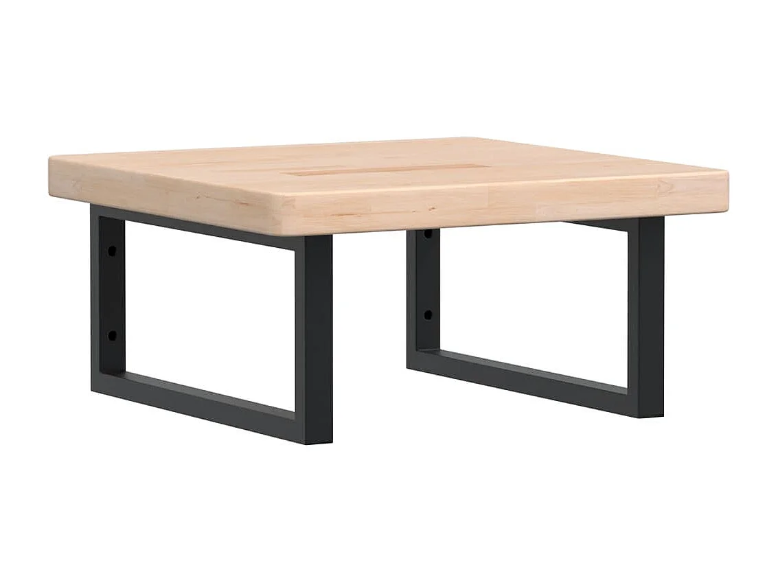 Badkamer wandschap staal en massief eikenhout