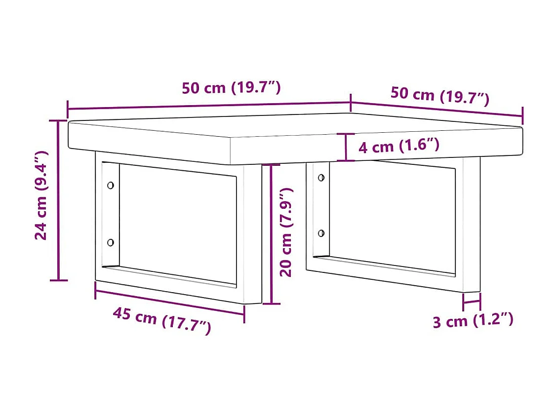 Badkamer wandschap staal en massief eikenhout