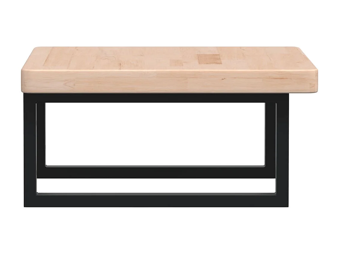 Badkamer wandschap staal en massief eikenhout