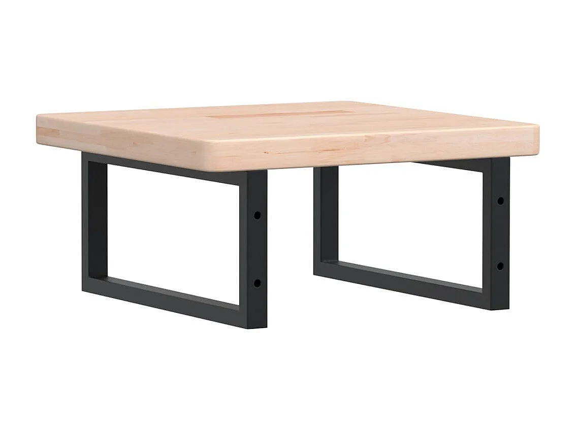 Badkamer wandschap staal en massief eikenhout