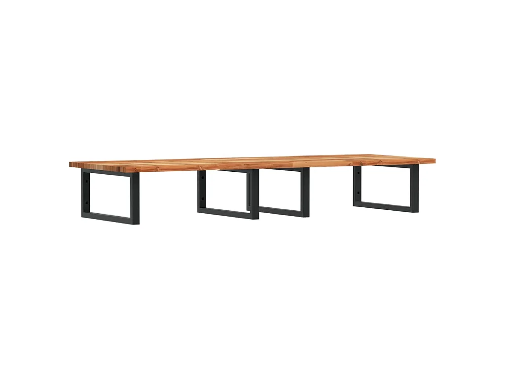 Waschbeckenregal Wandmontage Stahl und Akazienholz