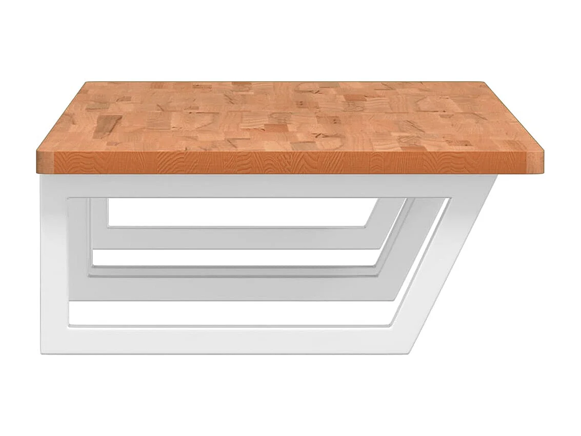 Badkamer wandschap staal en massief beukenhout