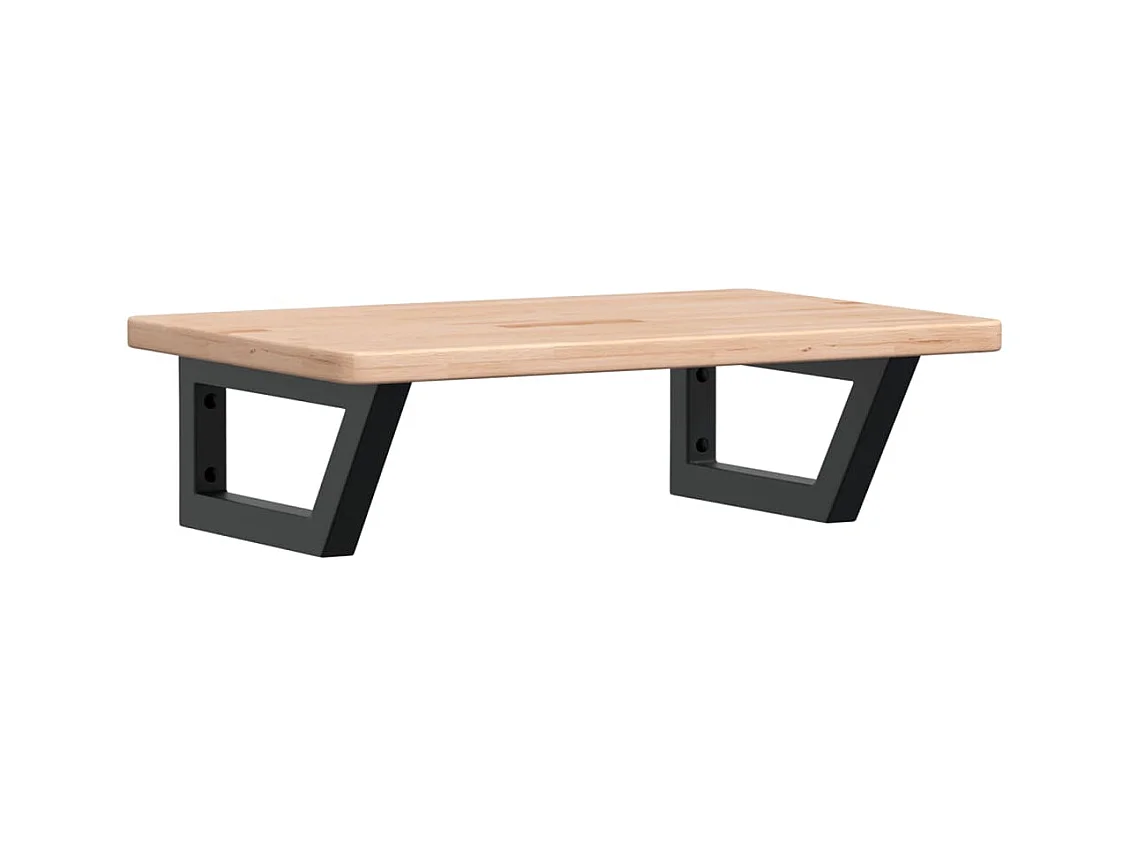 Badkamer wandschap staal en massief eikenhout