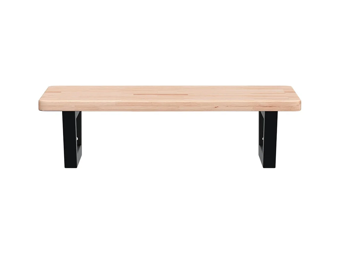 Badkamer wandschap staal en massief eikenhout