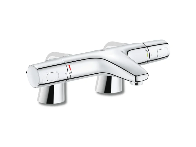 Mitigeur baignoire thermostatique GROHE Precision Trend + Colonnettes Luxe chromé