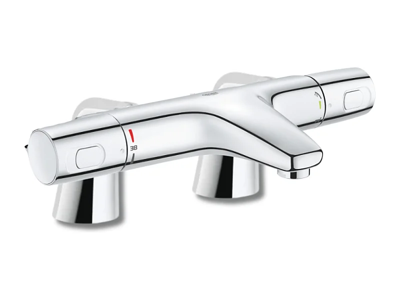 Mitigeur baignoire thermostatique GROHE Precision Trend + Colonnettes Luxe chromé