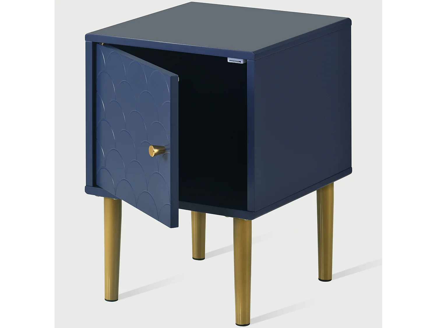 Tables de chevet - 35 x 35 x 50 cm - Panneaux de particules - Bleu marine