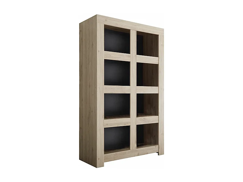 FIRMIN - Rangement Ouvert 8 Niches Aspect Bois Finition Cadiz