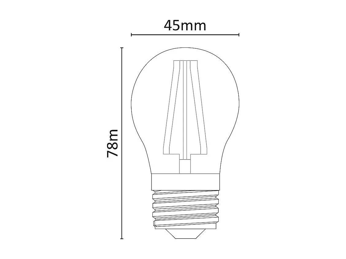 Lampadina a Led Mini Sfera Dimmerabile 5W 2700K E27