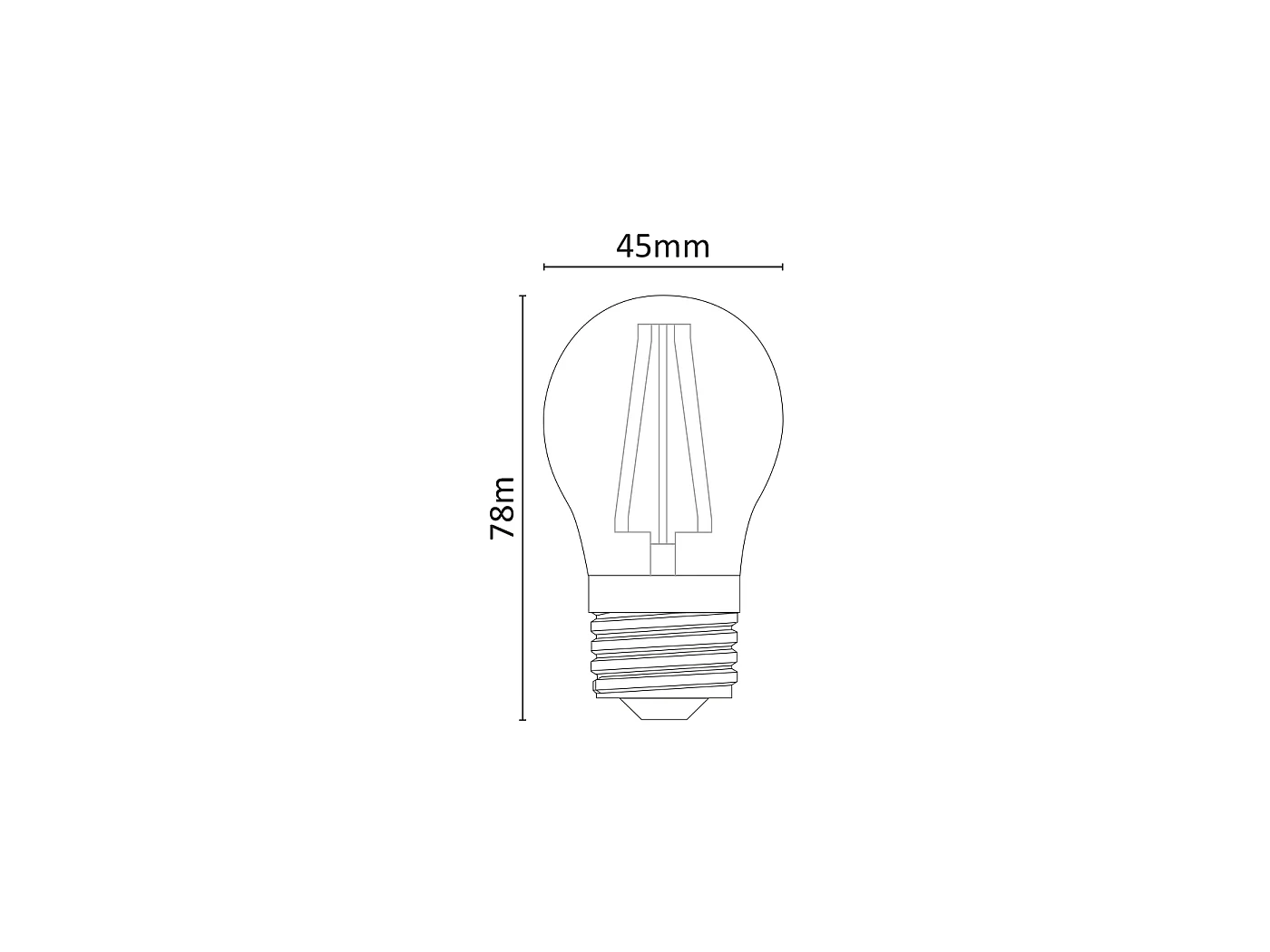 Dimmbare Mini-Kugel-LED-Glühbirne 5W 2700K E27