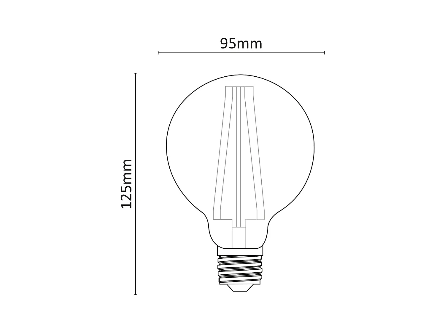 Bombilla LED Globo G95 Regulable 10W 2700K E27