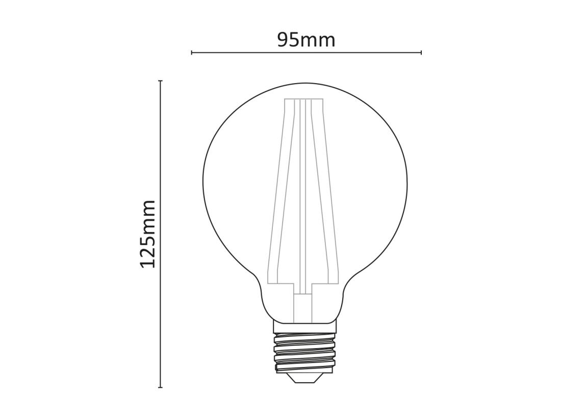 vente unique Ampoule LED Globo G95 à intensité variable 10W 2700K E27