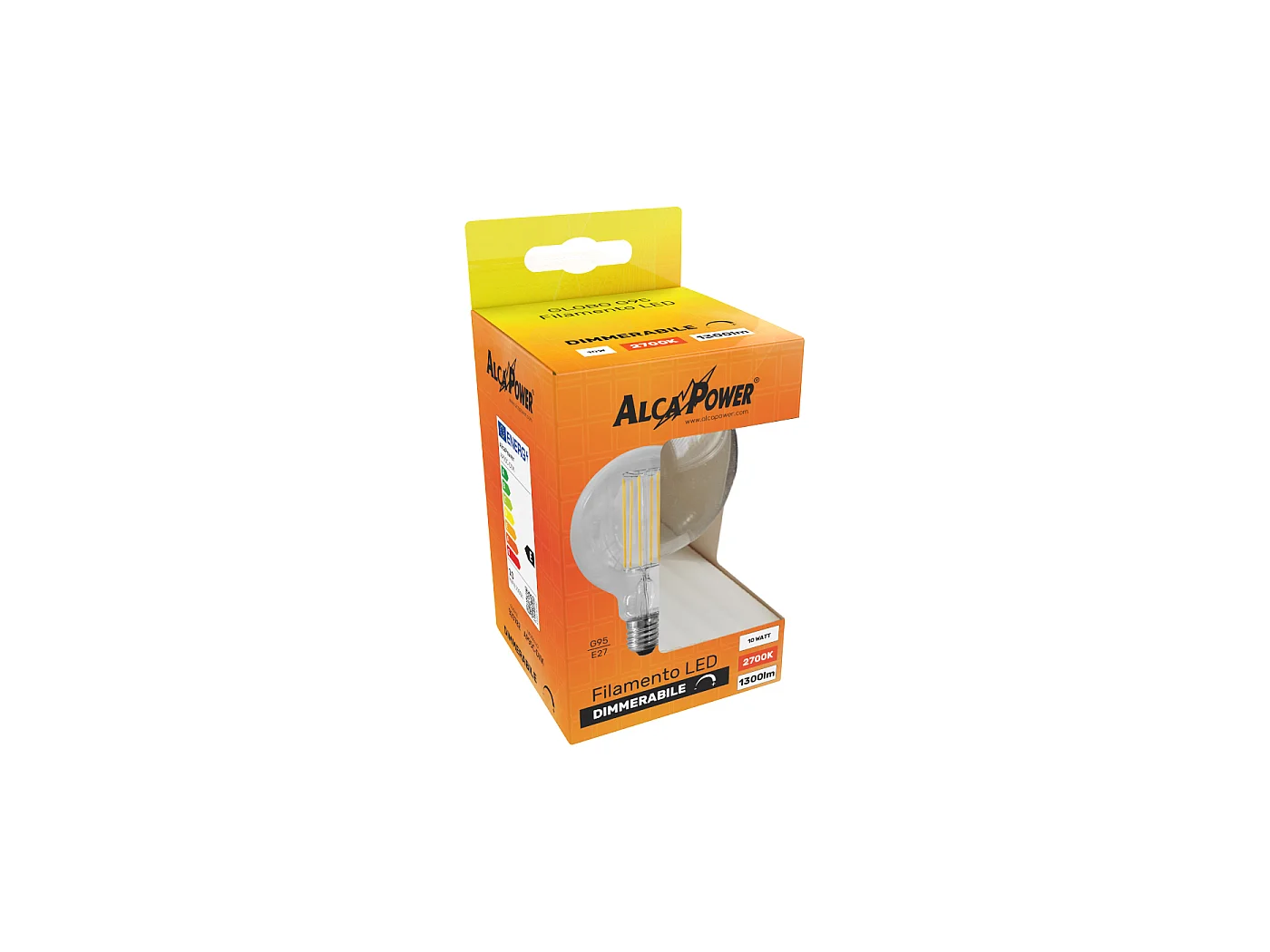 Lâmpada LED globo E27 G95 10W 2700K regulável