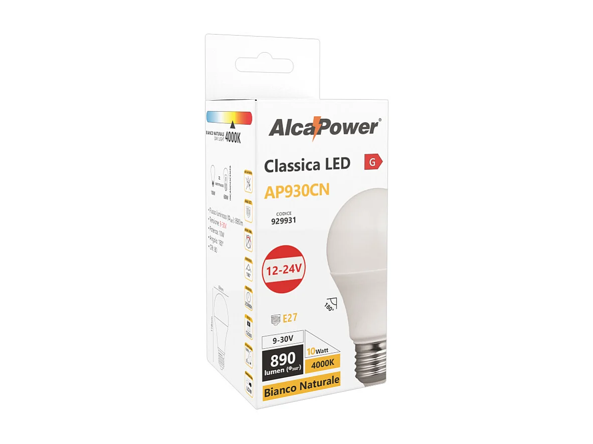 Ampoule LED classique 10W E27 12-24V 4000K