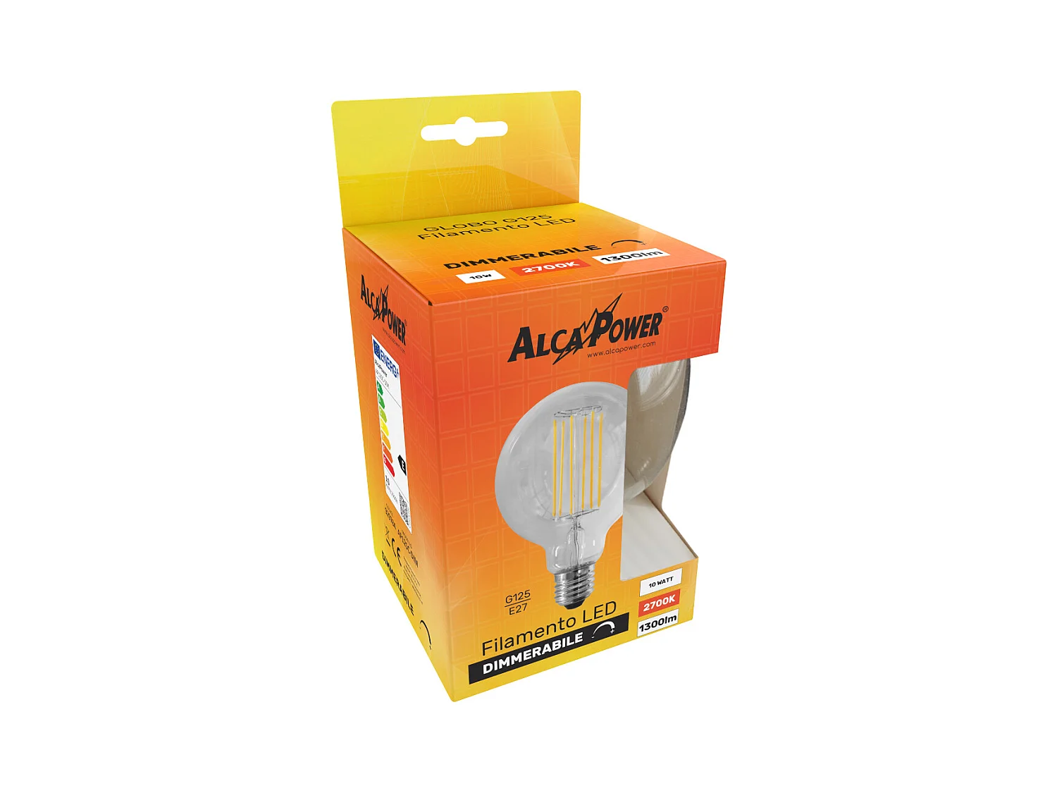 Lampadina a led Globo G125 Dimmerabile 10W 2700K E27