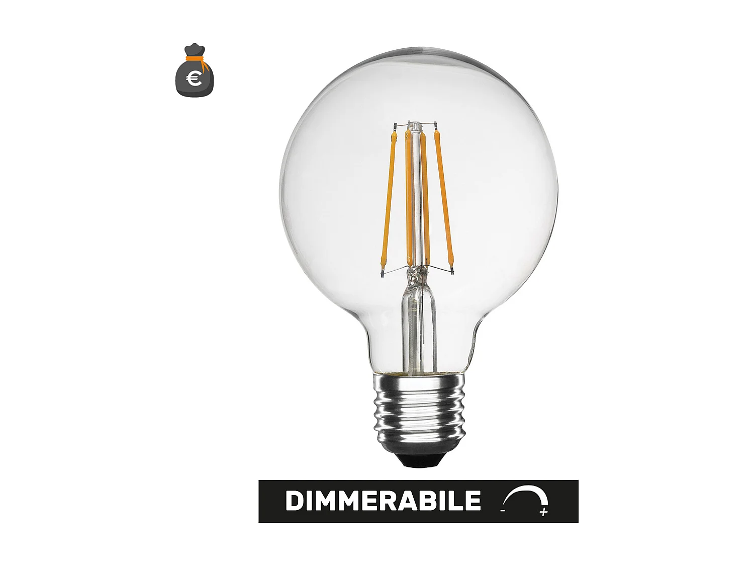 Globo G125 LED-lamp Dimbaar 10W 2700K E27