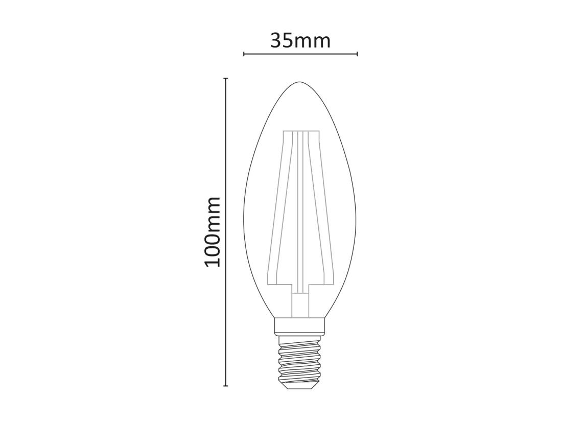 vente unique Ampoule LED Olive à intensité variable 6W 4000K E14