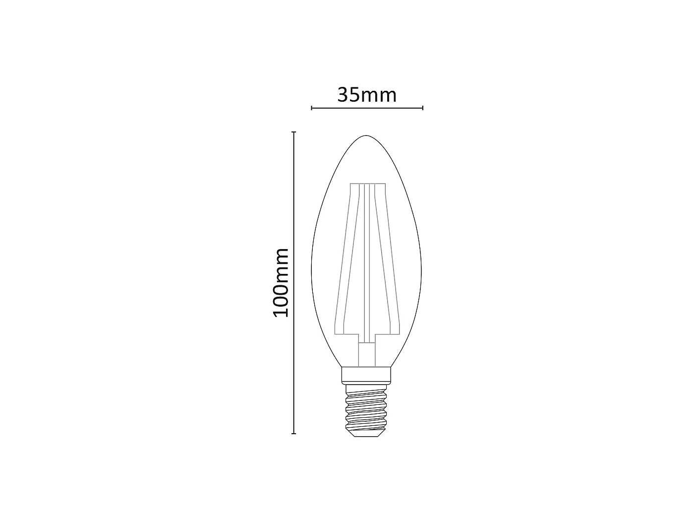Lâmpada LED Olive regulável 6W 4000K E14