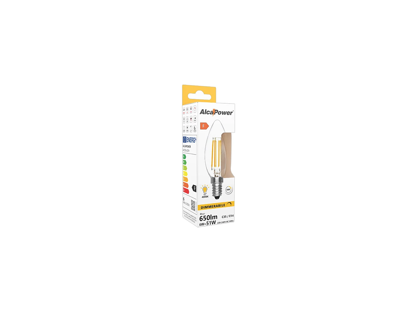 Lâmpada LED Olive regulável 6W 4000K E14
