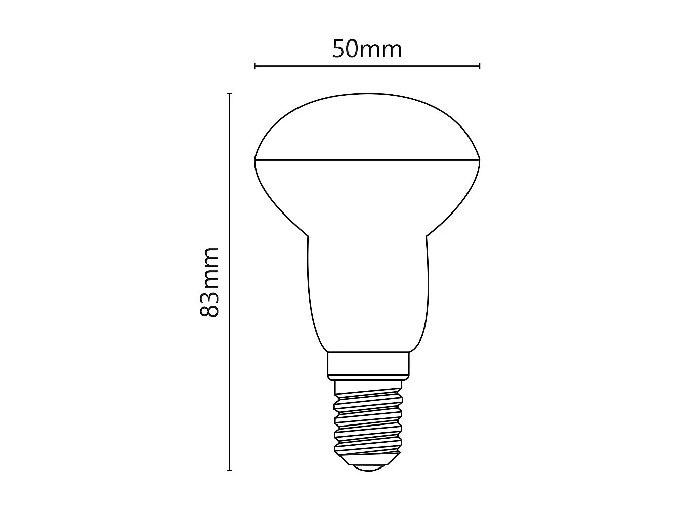 Bombilla LED semi-bombilla blanca 6W E14 4000K