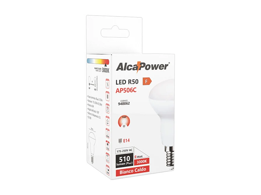 Ampoule LED semi-ampoule blanche 6W E14 4000K