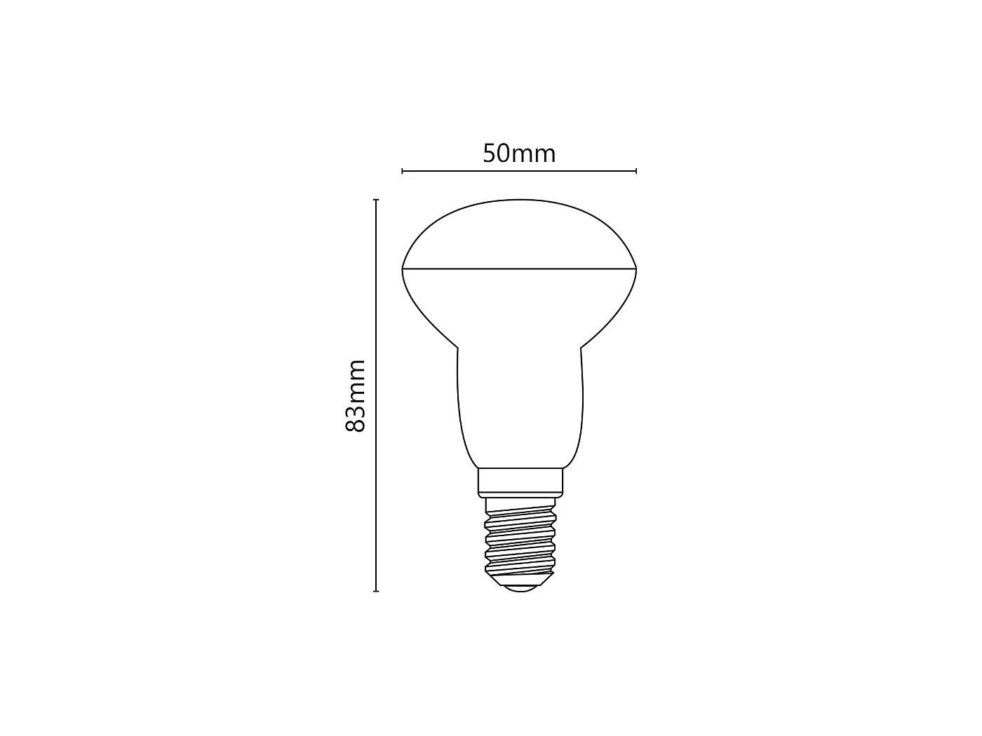 Ampoule LED semi-ampoule blanche 6W E14 4000K