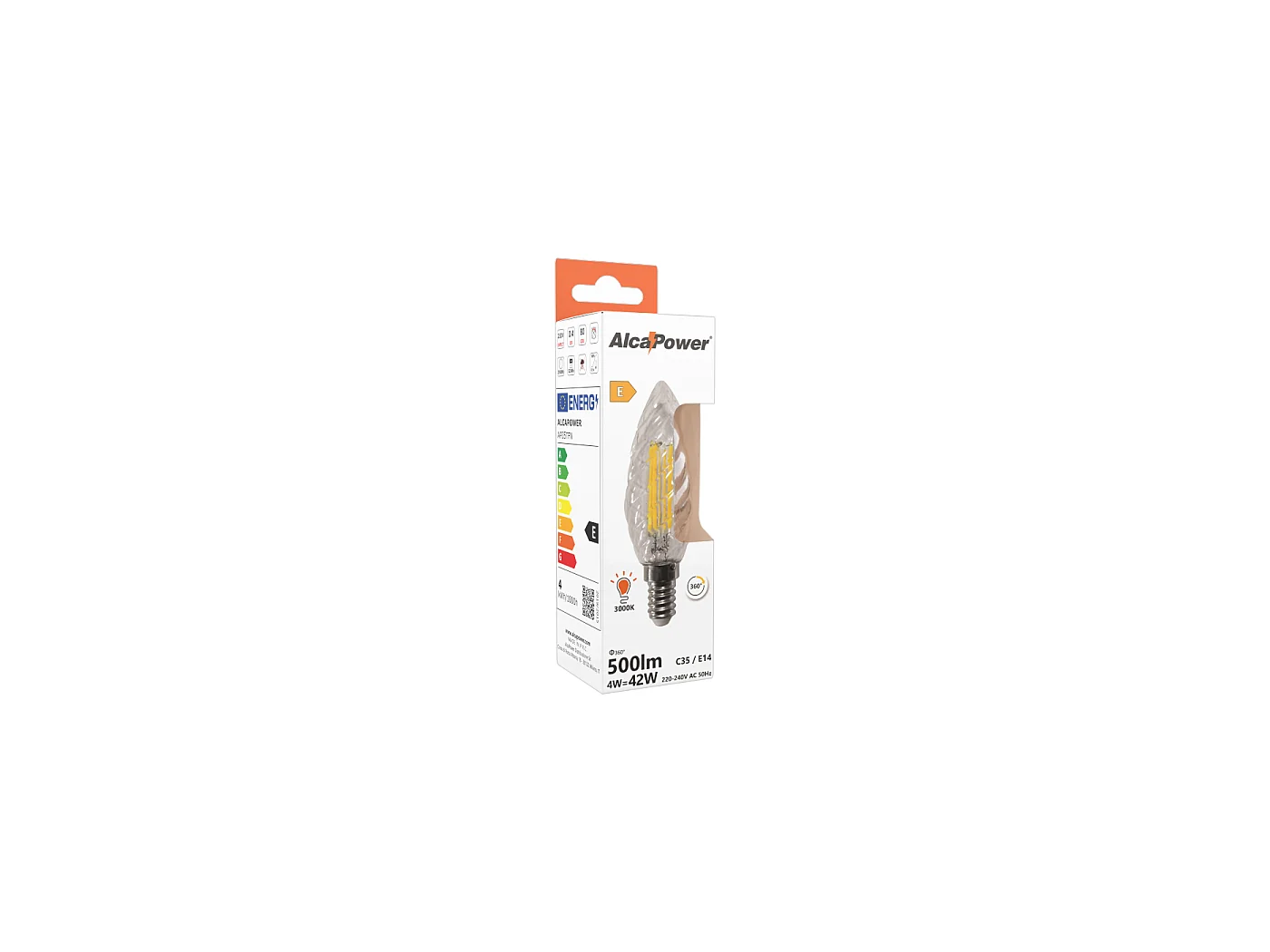 4W E14 3000K Twisted Filament LED Bulb