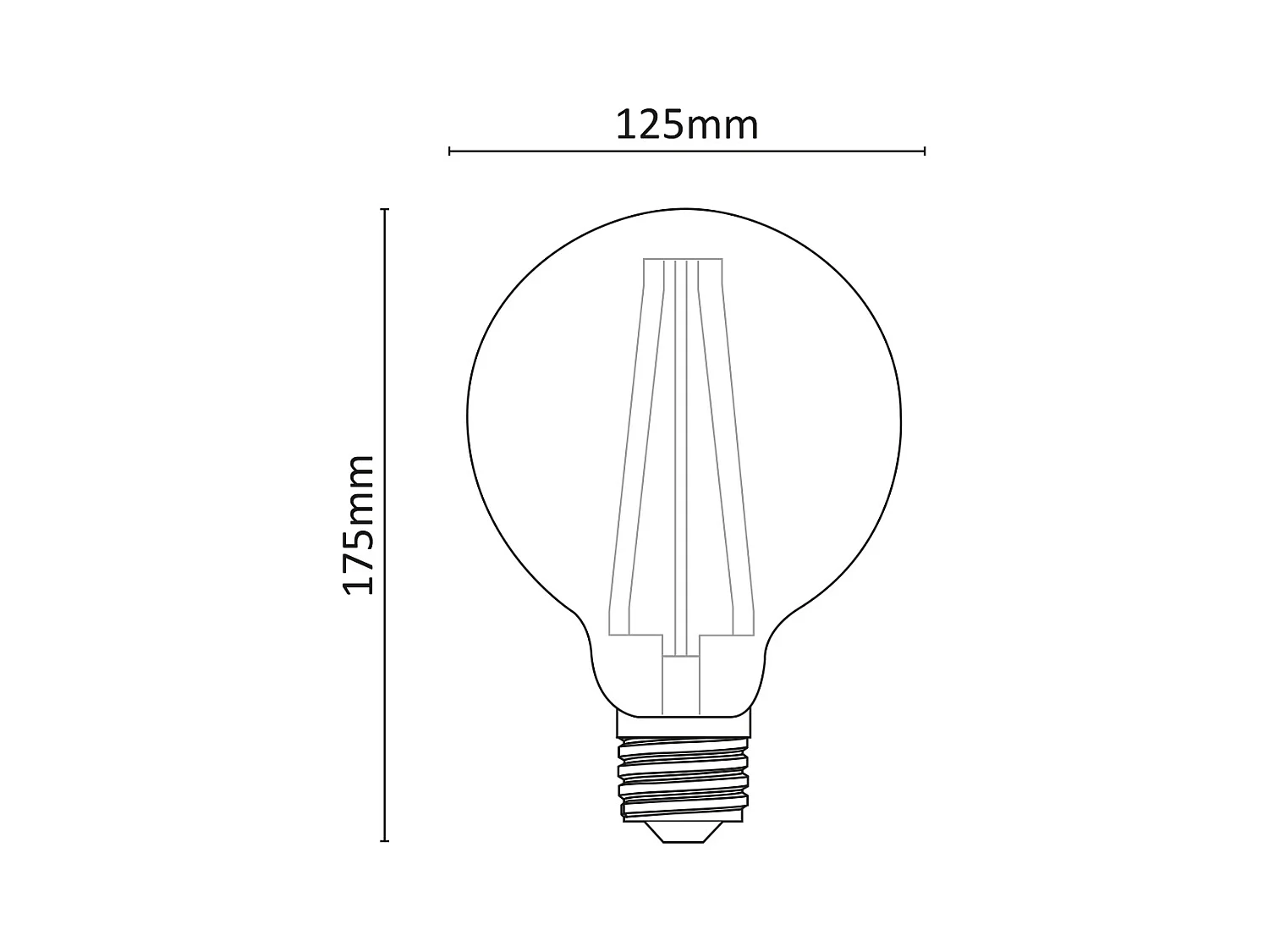Bombilla LED Globo G125 Regulable 10W 4000K E27