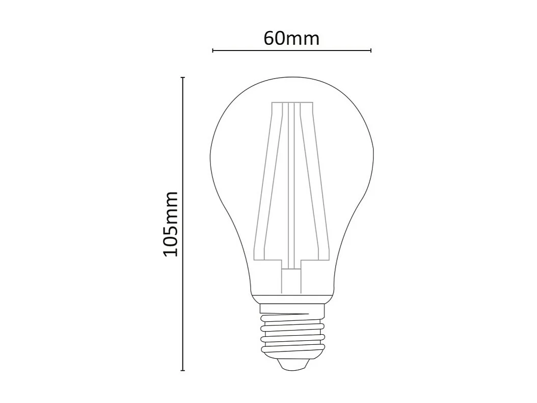 Lampadina a Led Classica Dimmerabile 10W 3000K E27