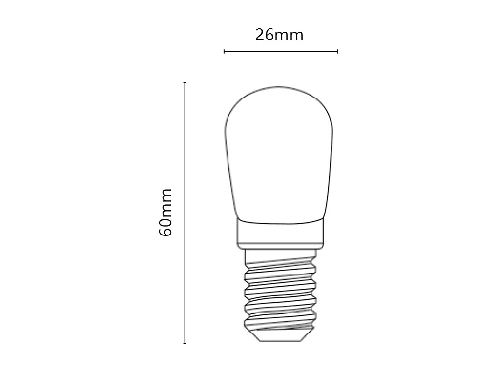 T26 3,5W 3000K LED-Glühbirne