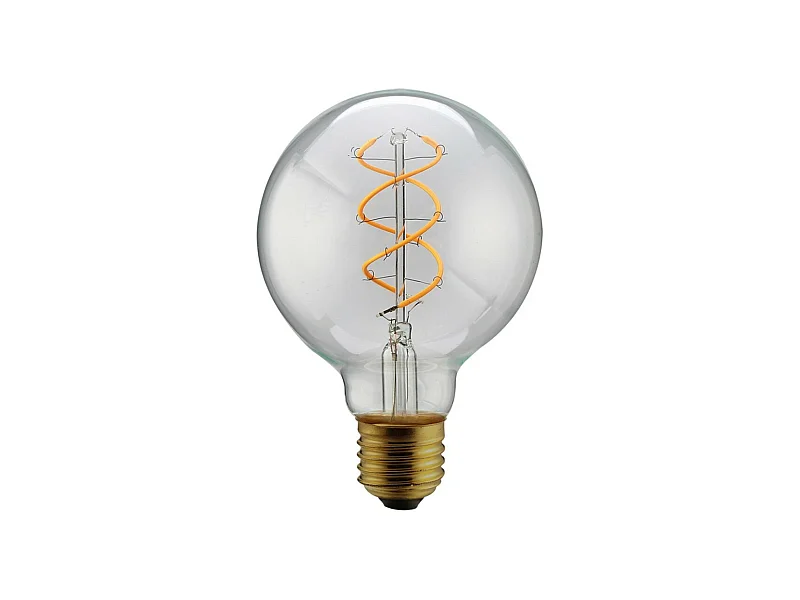 Transparente LED-Globelampe mit Spiralfaden 5W 2200K G125