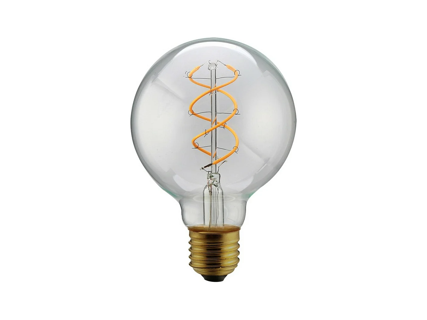 Transparente LED-Globelampe mit Spiralfaden 5W 2200K G125