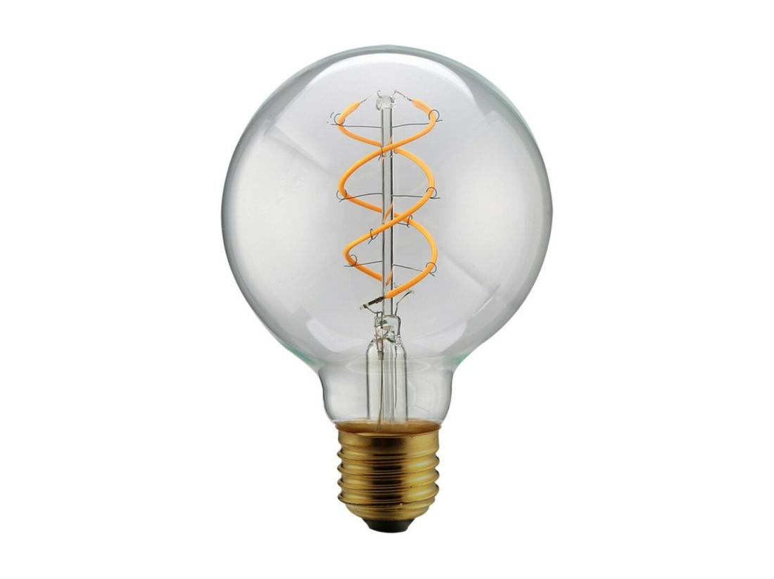 vente unique Ampoule globe LED transparente à filament spiralé 5W 2200K G125