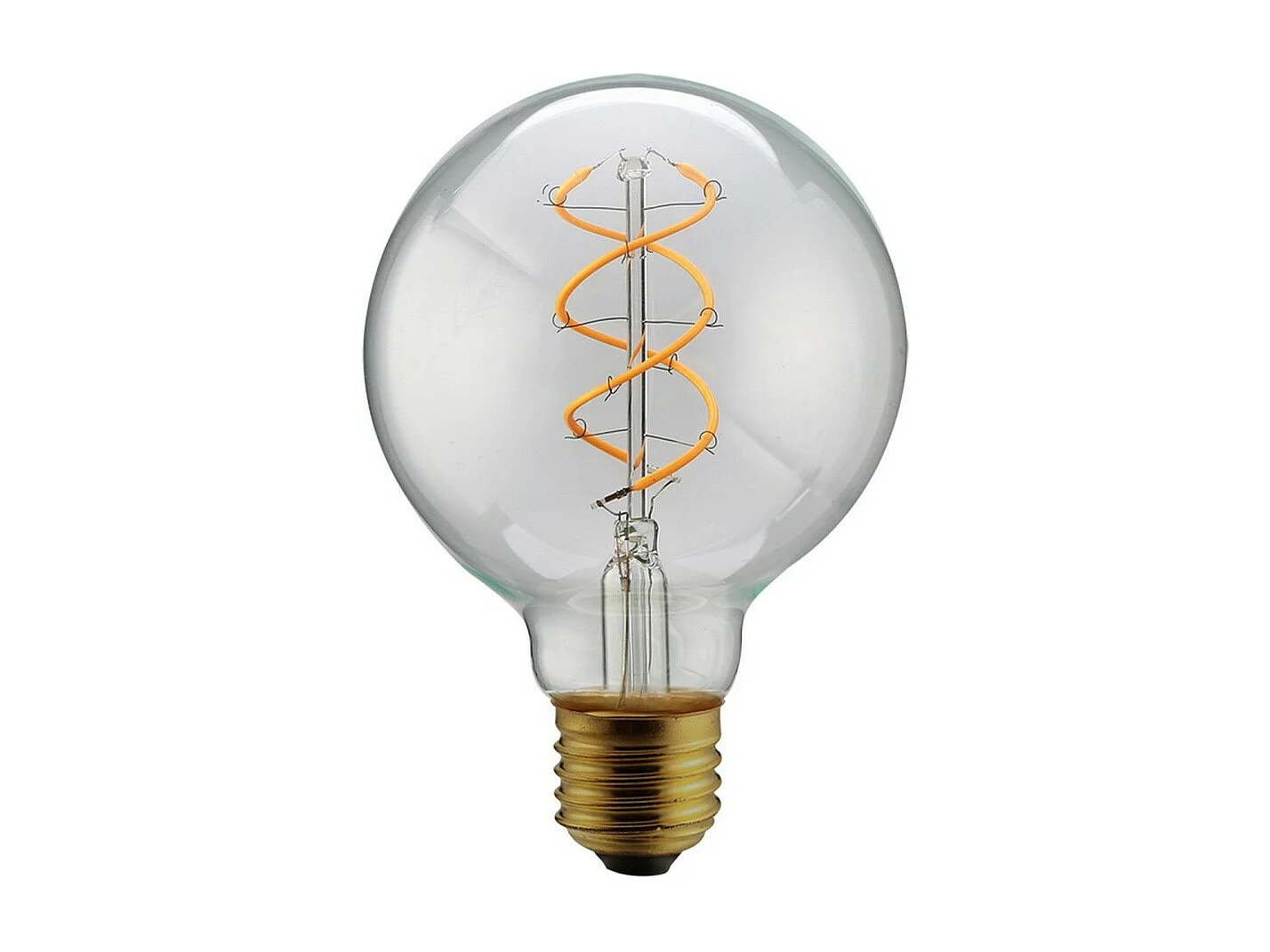 Ampoule globe LED transparente à filament spiralé 5W 2200K G125