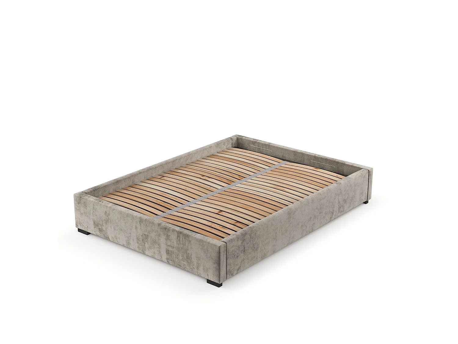 Lit coffre Maple - 160 x 200 cm - chenille - beige