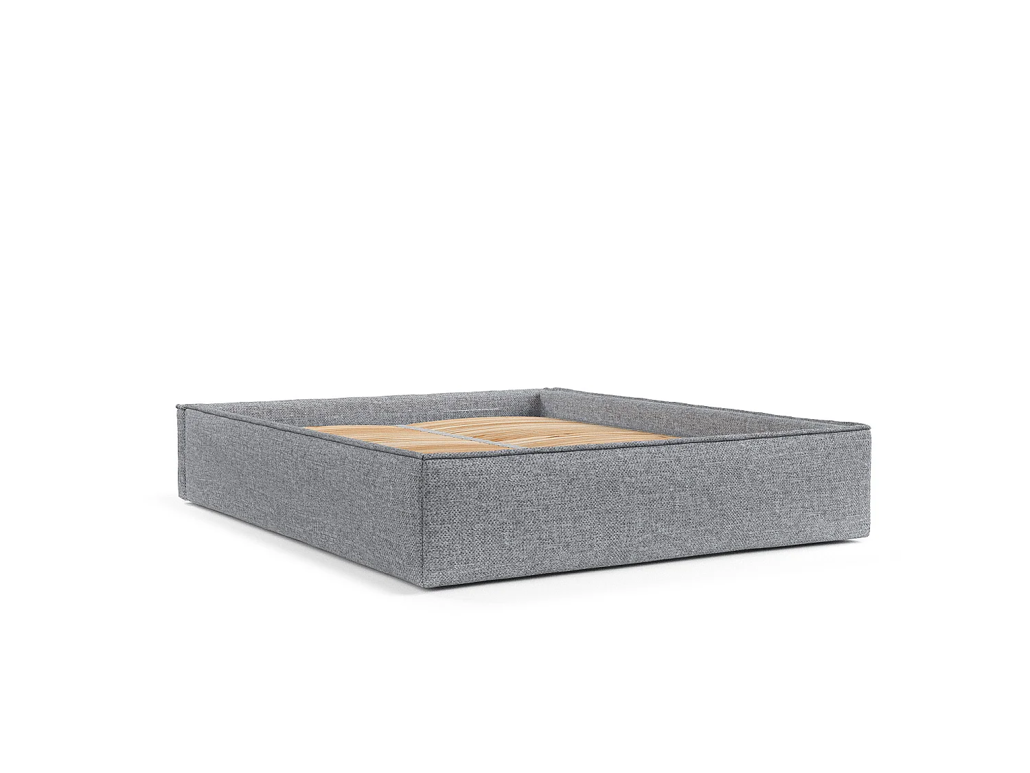 Polsterbett Alvar - 180 x 200 cm - Chenille-Stoff - grau