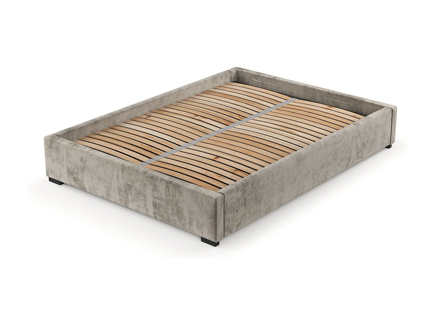 Polsterbett Maple - 180 x 200 cm - Chenille-Stoff - beige