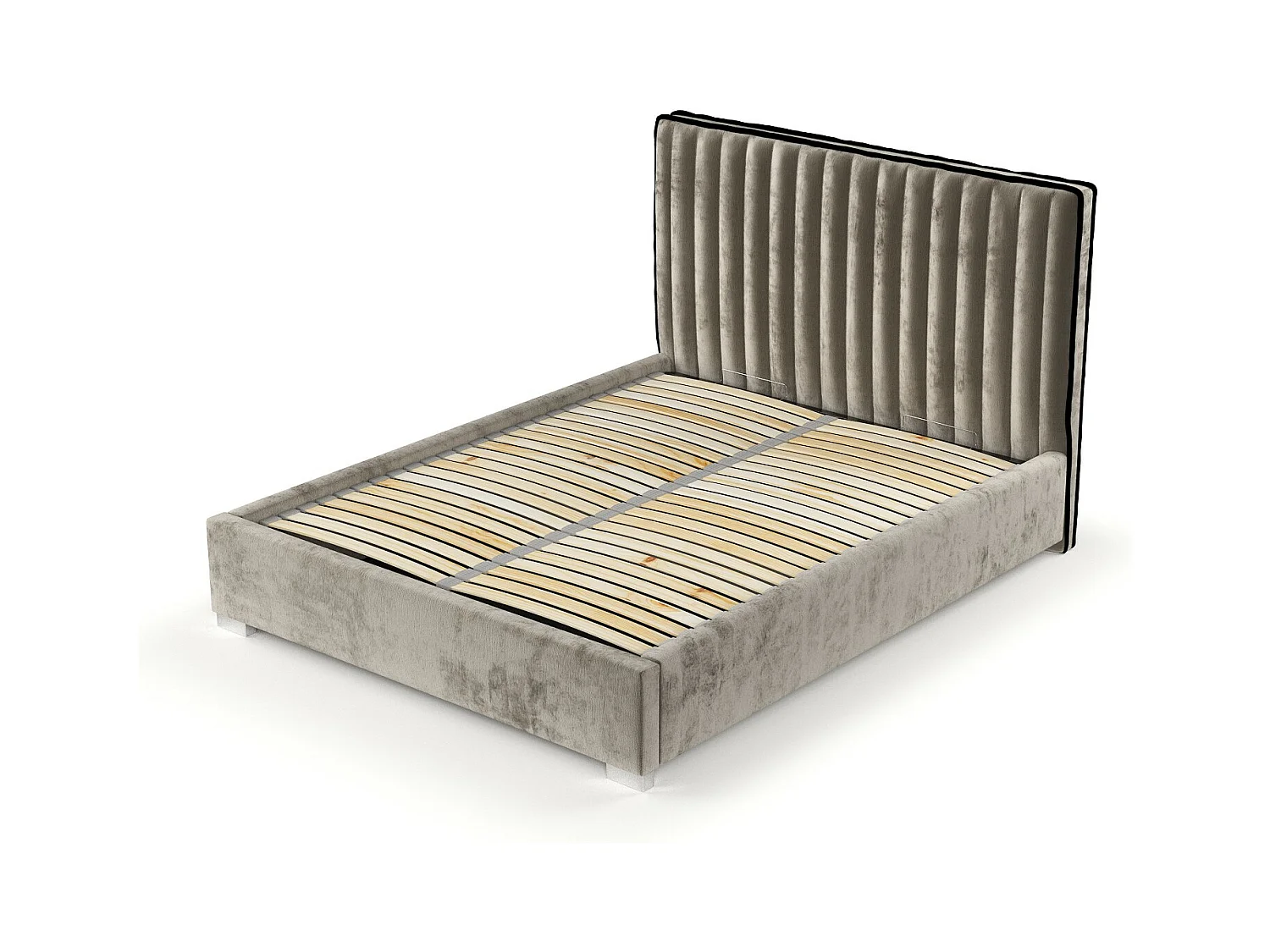 Polsterbett Breeze - 120 x 200 cm - Chenille-Stoff - beige